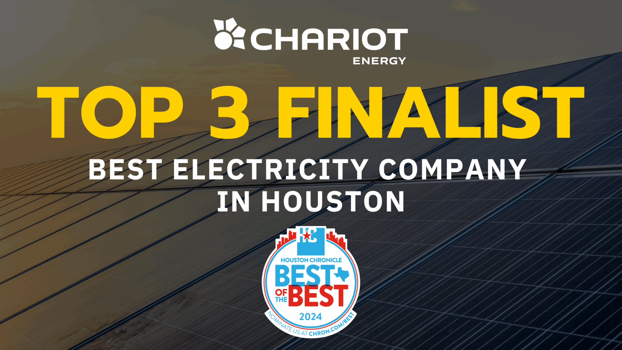 Chariot Voted Top 3 Best Electricity Company | Chariot Energy