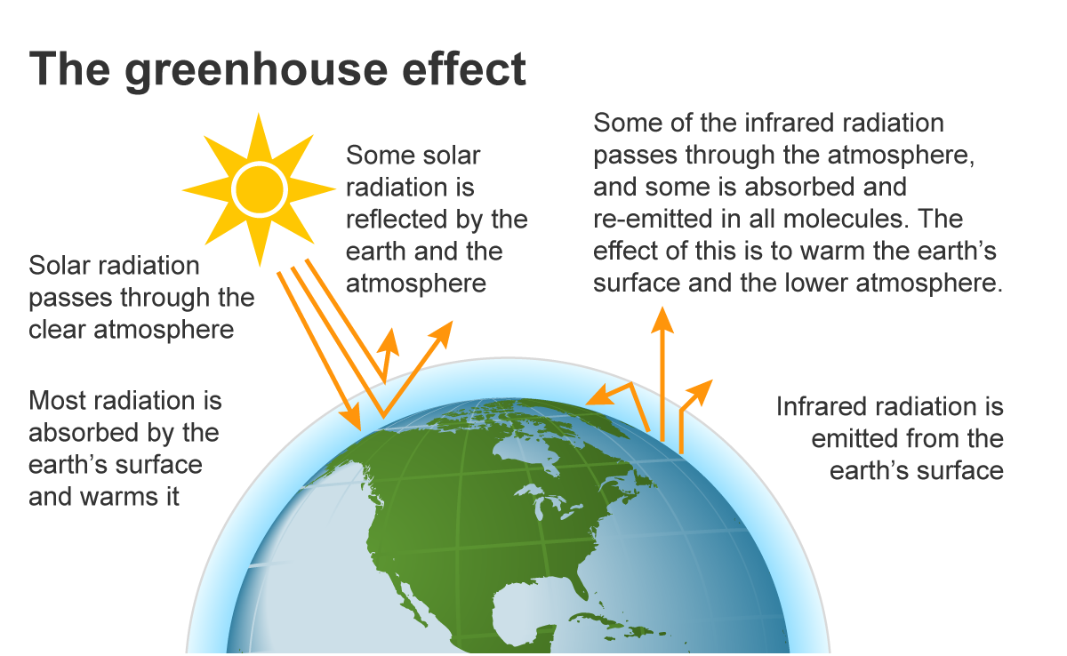 Infographic on the greenhouse effect