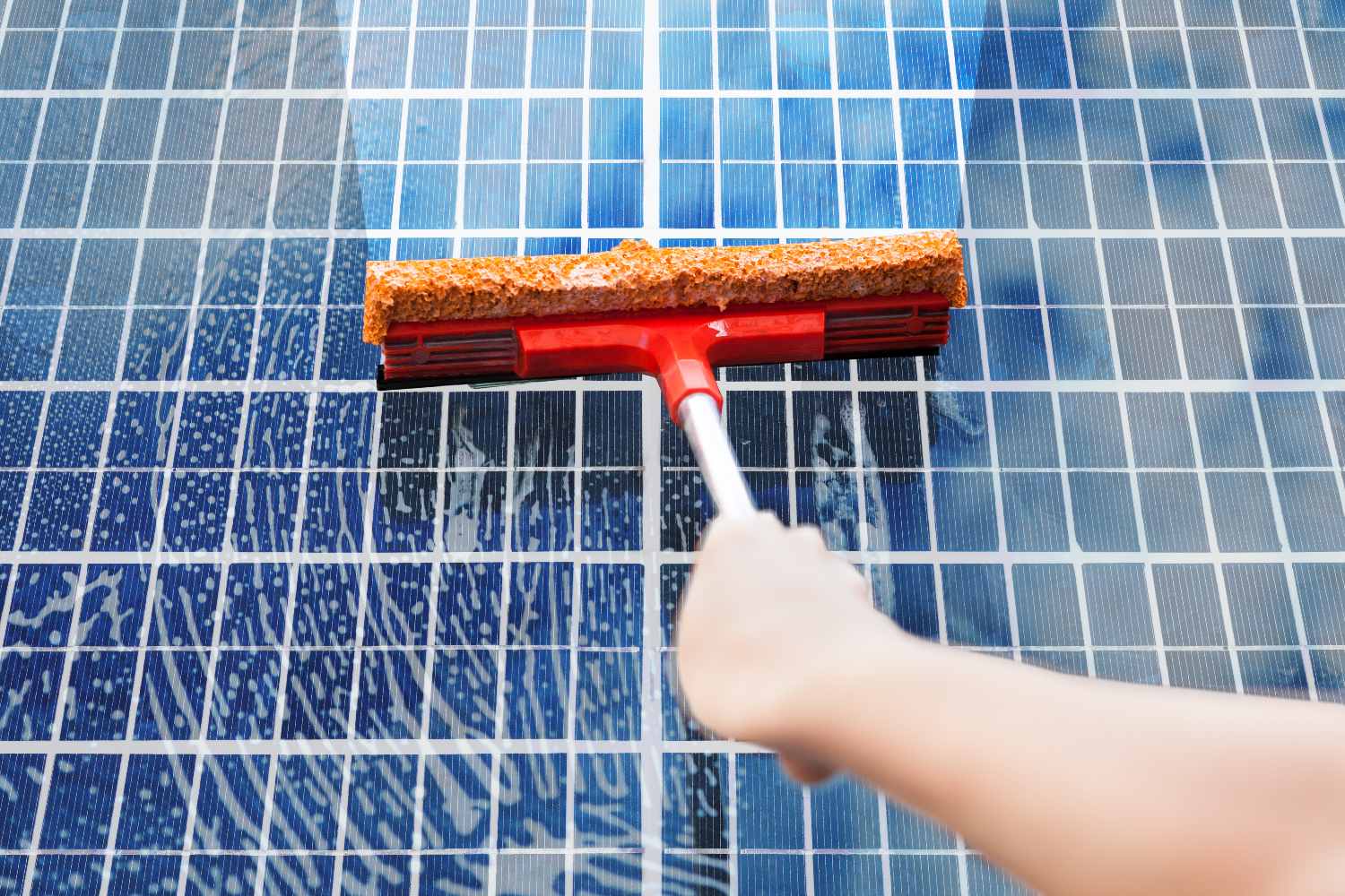 Solar panel cleaning 1