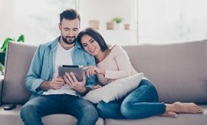 Couple shopping online